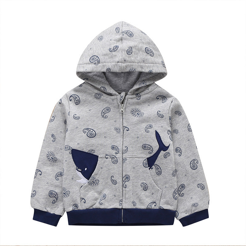 27Kid Toddlers Hoodies Boys Girls Spring Jacket Little Baby Infant Dinosuar Cartoon Hooded Kids Cute Boys Outwear Sweatshirt