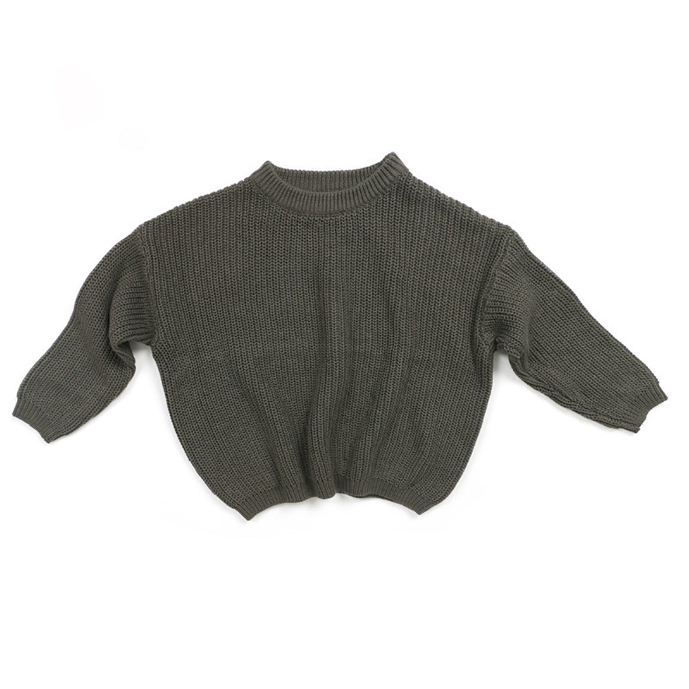 Solid Csul Sweter Sloucy Soft Wool Itted