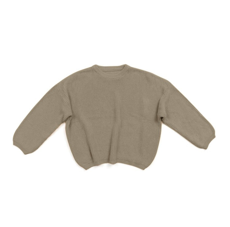 Solid Csul Sweter Sloucy Soft Wool Itted