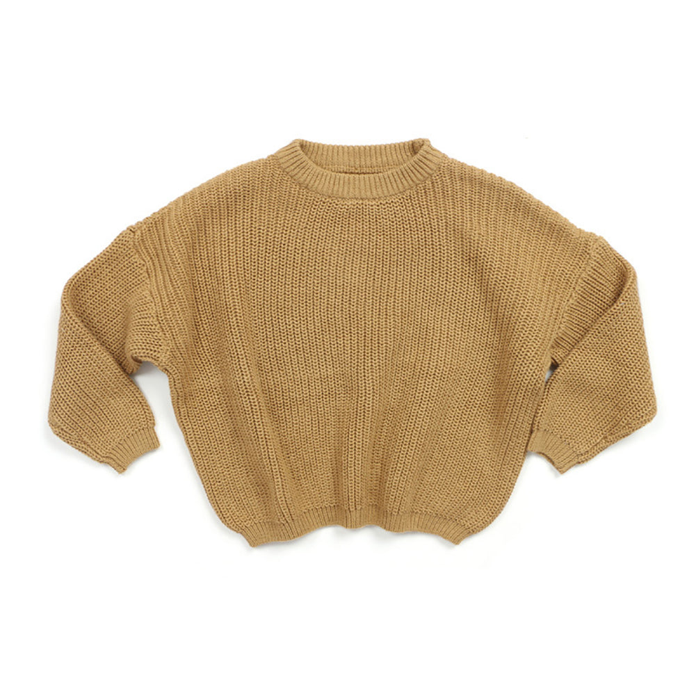 Solid Csul Sweter Sloucy Soft Wool Itted