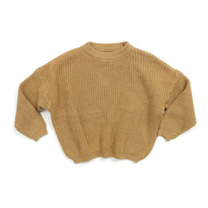 Solid Csul Sweter Sloucy Soft Wool Itted