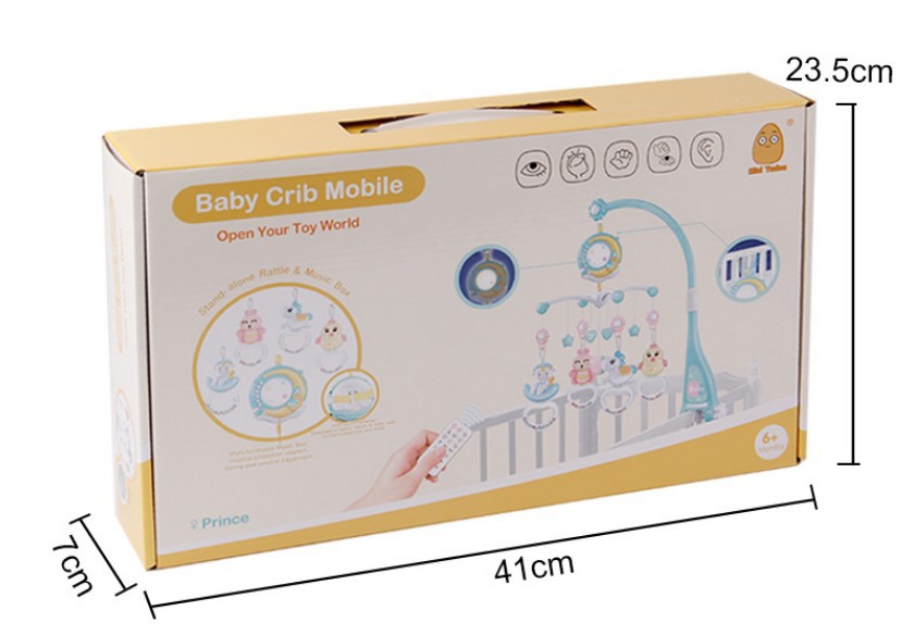 Baby Rattles Crib Mobiles Toy Holder Rotating Mobile Bed Bell Musical Box Projection Newborn Infant Baby Boy Toys