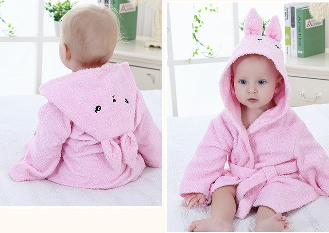 Cartoon Cute Animal Modeling Baby Bath Towels Baby Bathrobes Cotton Children&