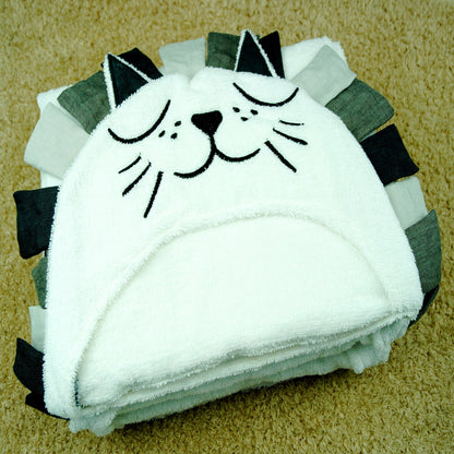 New Baby Boys Girls Lion Cat Shape Bath Towel Stuffed Toys Dolls Kids Room Bed Blanket &amp; Swaddling Kids Christmas Gift